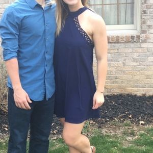 Lulus Navy Blue Mini Dress